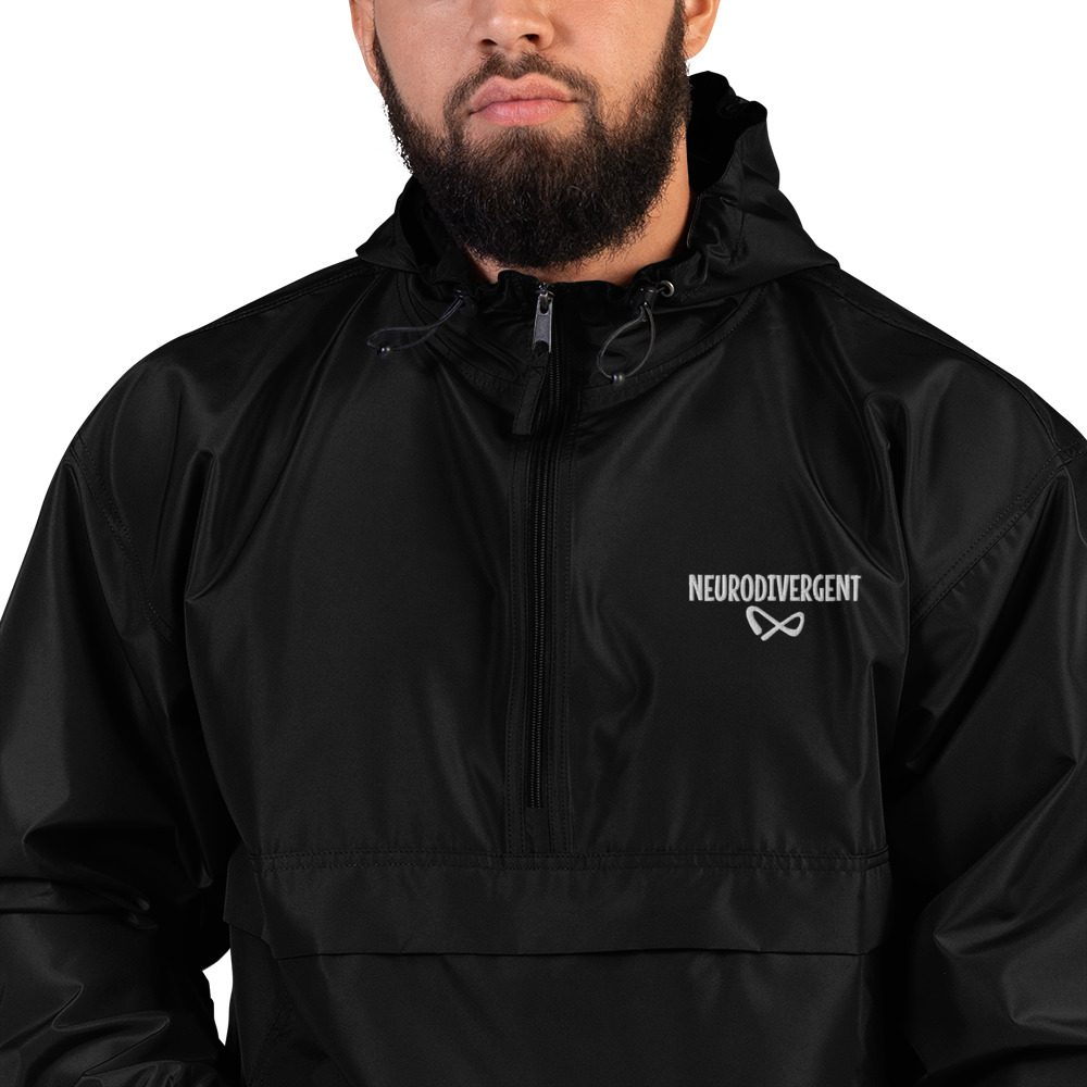Neurodivergent Embroidered Champion Packable Jacket
