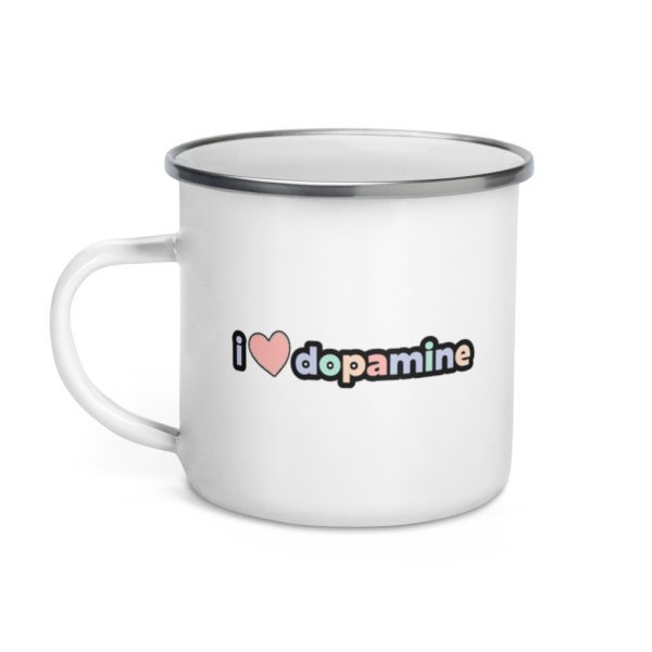 I Love Dopamine Enamel Mug