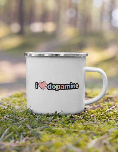 I Love Dopamine Enamel Mug