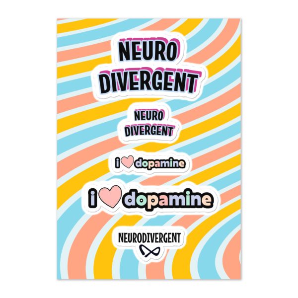 Neurodivergent Autism ADHD Sticker Sheet