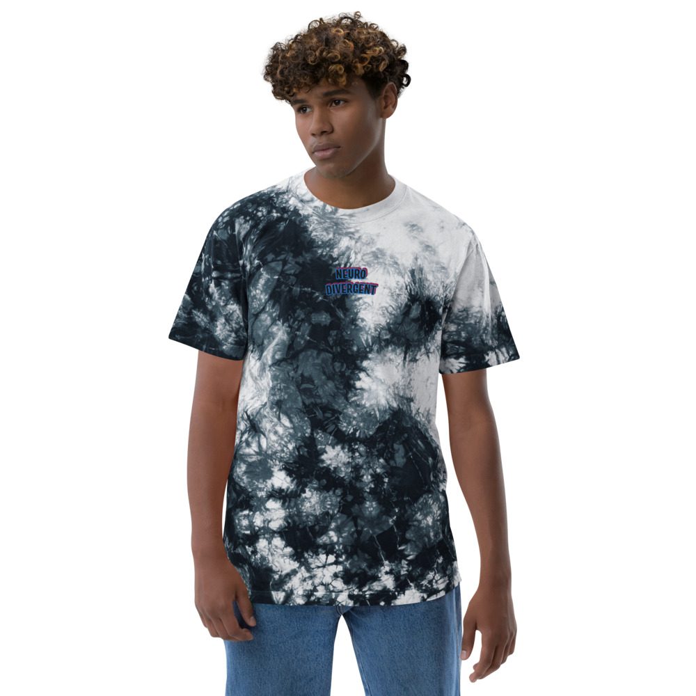 Neurodivergent Autism ADHD Oversized Tie-dye T-shirt