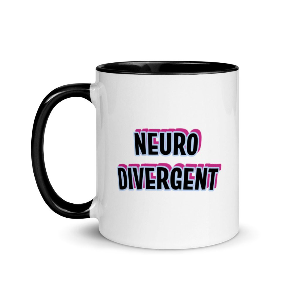 Neurodivergent Autism ADHD Mug with Color Inside