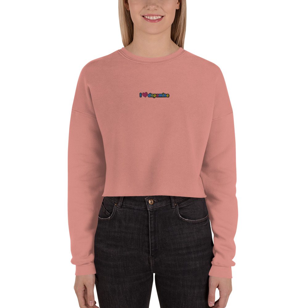 I Love Dopamine Crop Sweatshirt