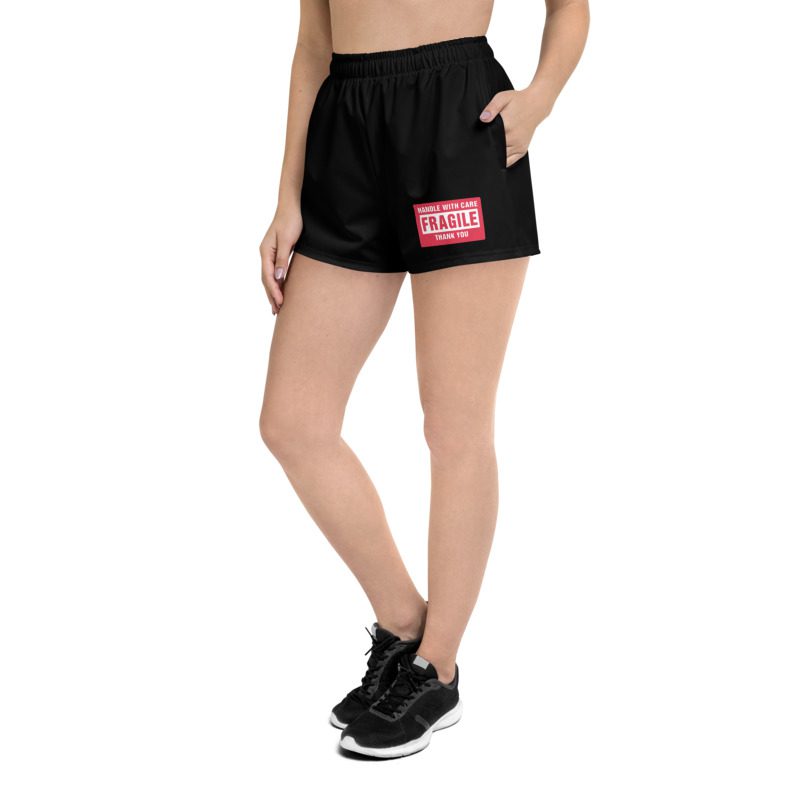 Handle With Care – FRAGILE Women's Athletic Shorts