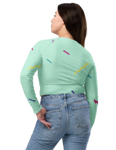 404 Error Not Found Recycled Long-sleeve Crop Top