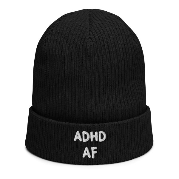 ADHD AF Organic Ribbed Beanie