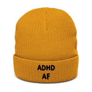 ADHD AF Ribbed Knit Beanie
