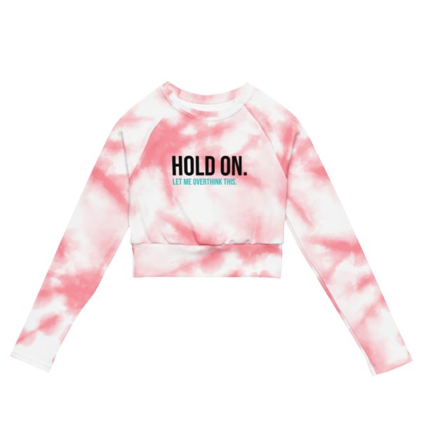 Hold On Let Me Overthink This Tie-Dye Recycled Long-sleeve Crop Top