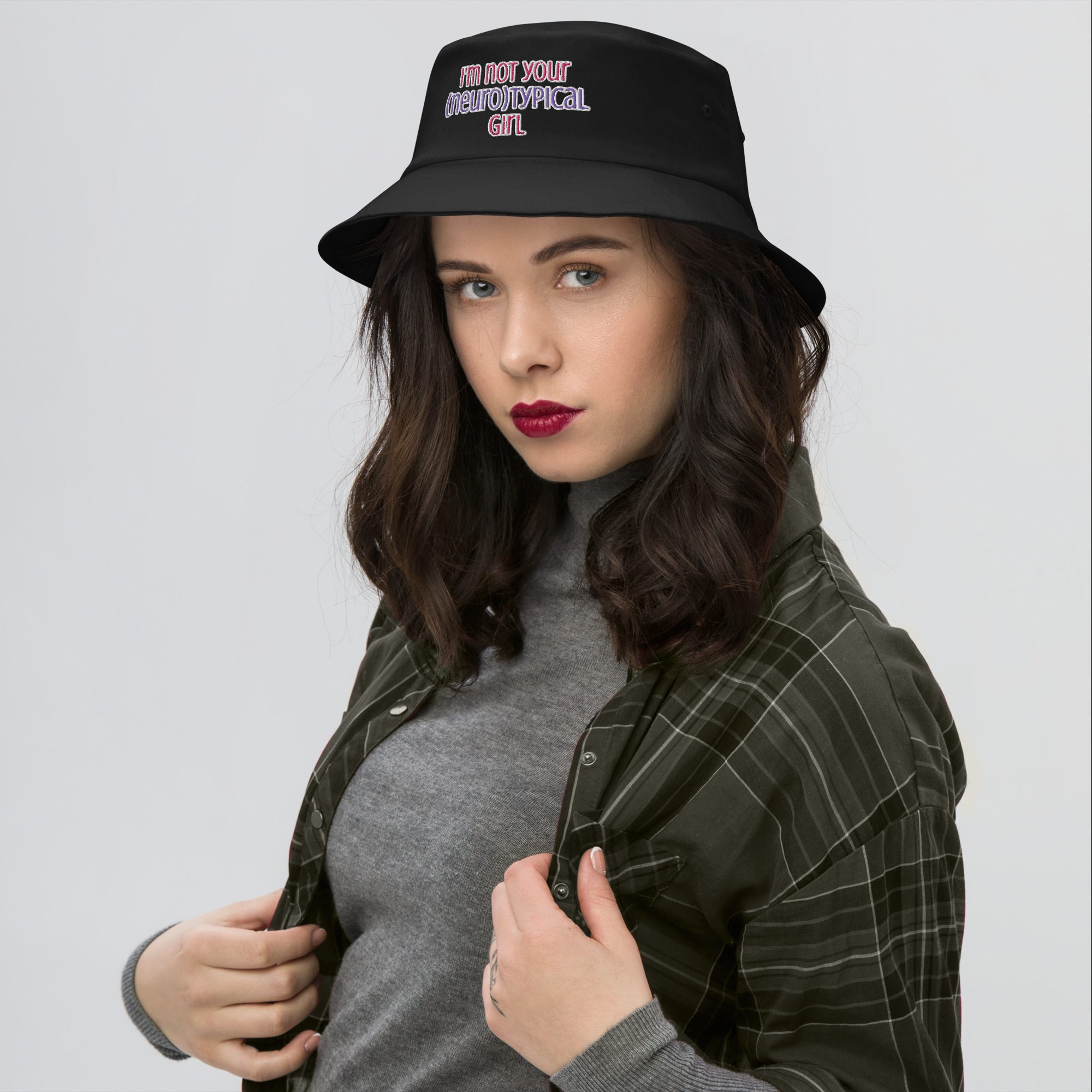I’m Not Your Neurotypical Girl Old School Bucket Hat