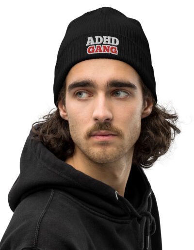 ADHD Gang Organic Ribbed Beanie