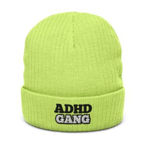 ADHD Gang Ribbed Knit Beanie