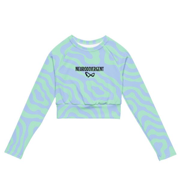 Neurodivergent Camo Recycled Long-sleeve Crop Top
