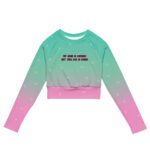 My ADHD Is Chronic But This Ass Is Iconic Recycled Long-sleeve Crop Top