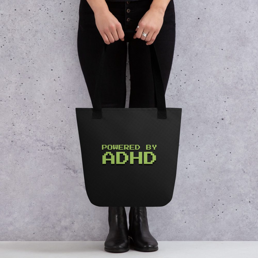 Powered By ADHD Tote Bag