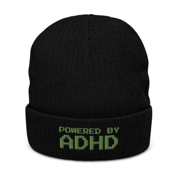 Powered By ADHD Ribbed Knit Beanie
