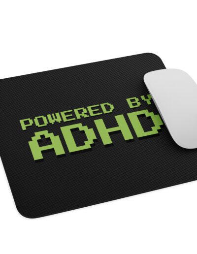 Powered By ADHD Mouse Pad