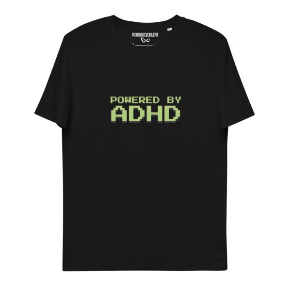 Powered By ADHD Unisex Organic Cotton T-shirt