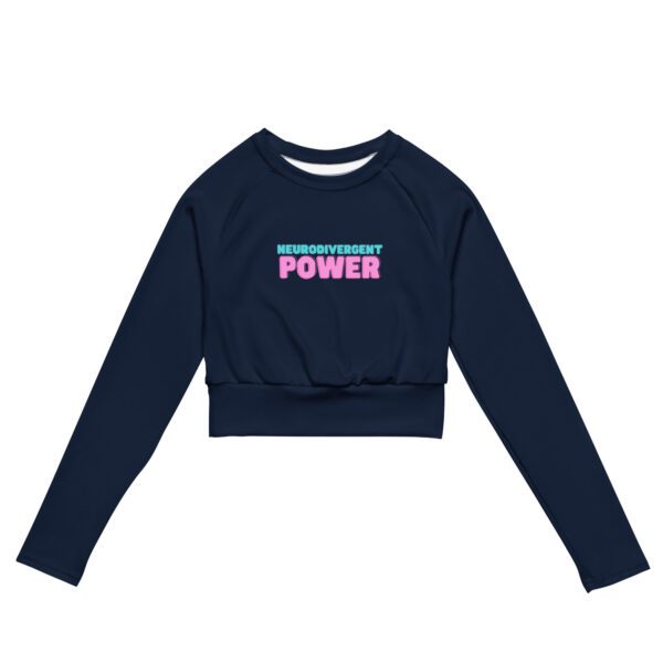 Neurodivergent Power Recycled Long-sleeve Crop Top