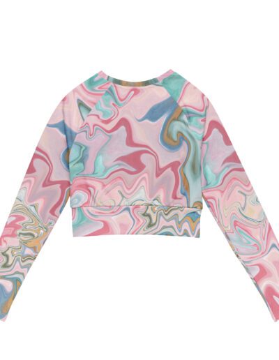 SENSORY OVERLOAD Recycled Long-sleeve Crop Top