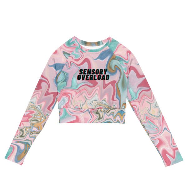 SENSORY OVERLOAD Recycled Long-sleeve Crop Top