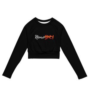 Neurospicy Autism ADHD Awareness Recycled Long-sleeve Crop Top