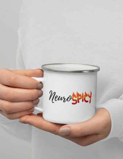 Neurospicy Autism ADHD Awareness Enamel Mug