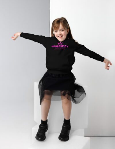 Neurospicy Queen Kids Eco Hoodie