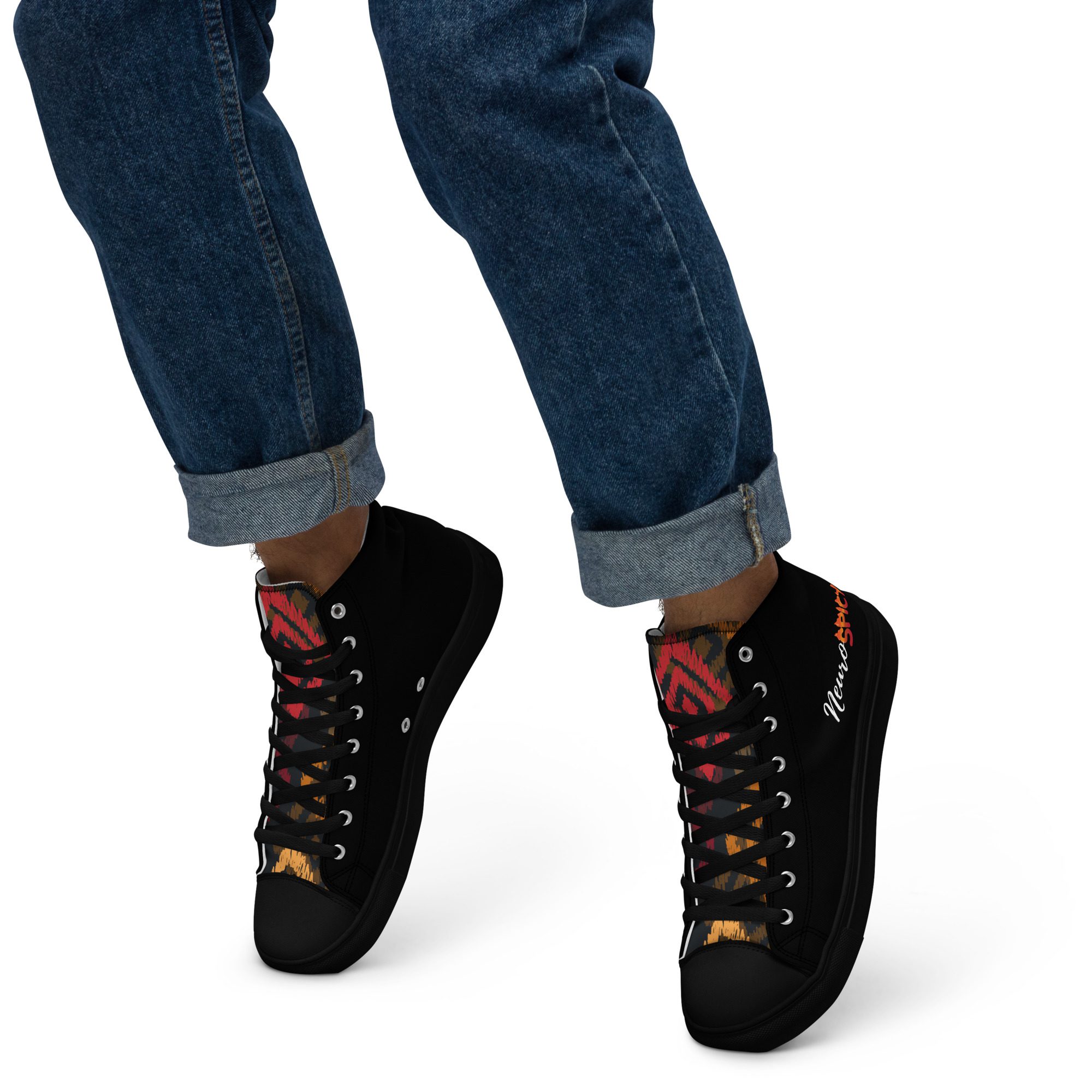 Neurospicy Autism ADHD Awareness Men’s High Top Canvas Shoes
