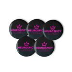 Neurospicy Queen Set of Pin Buttons