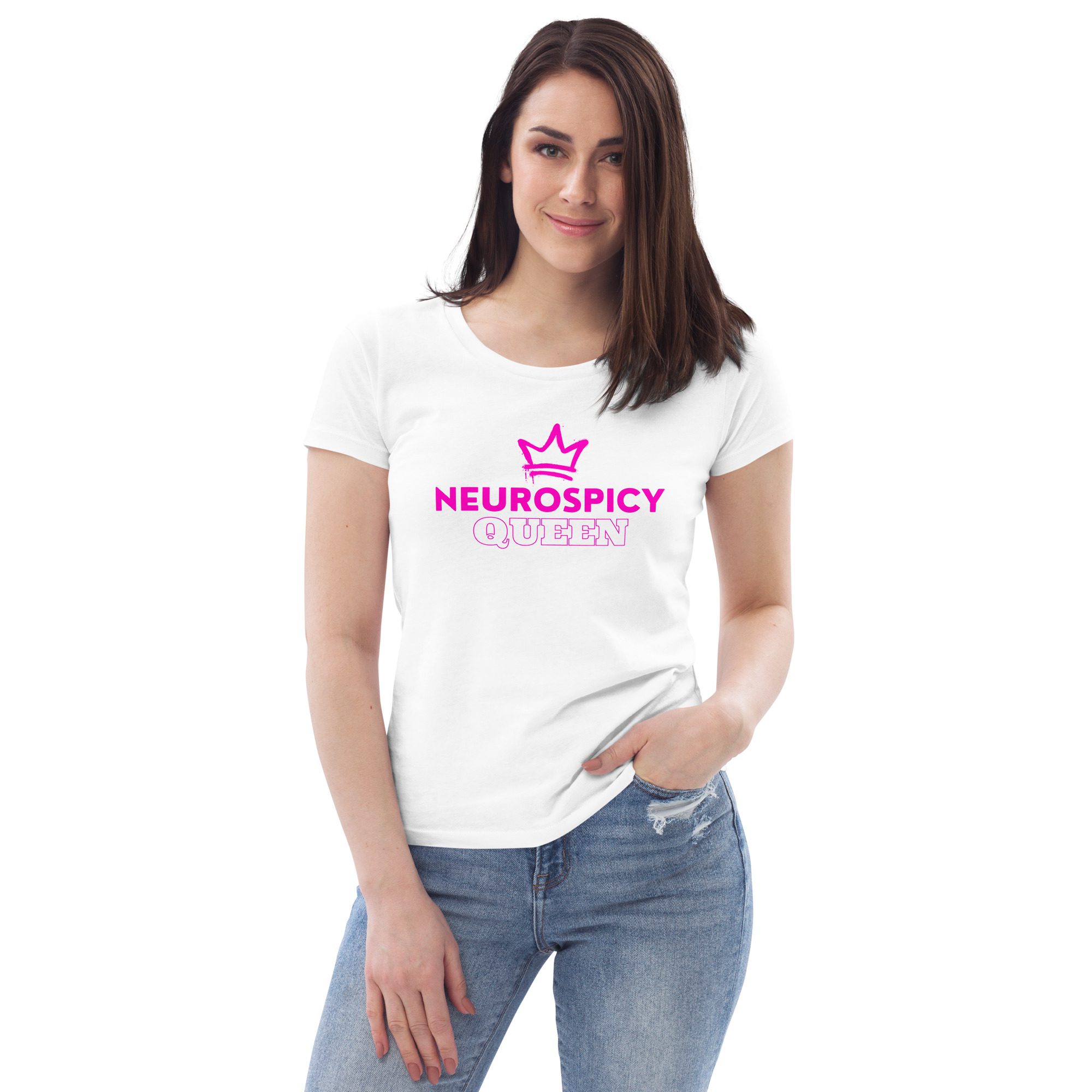 Neurospicy Queen Women's Fitted Eco T-shirt
