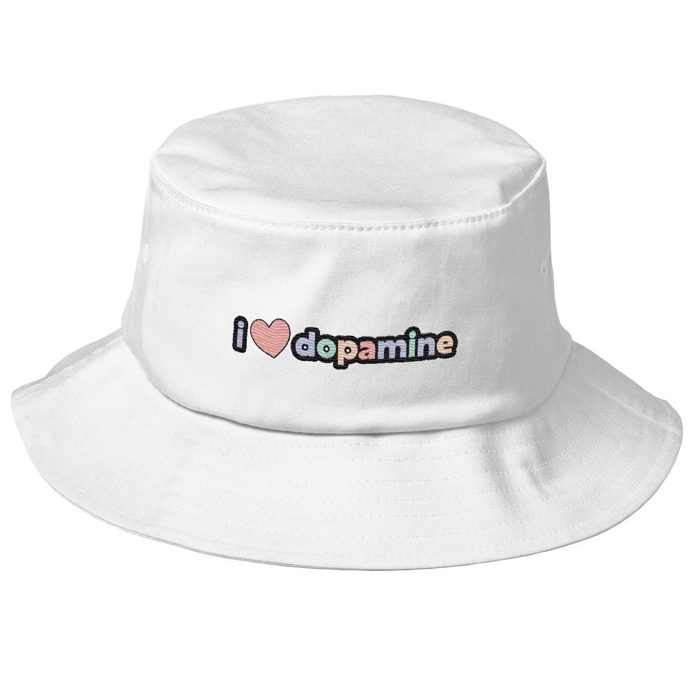 I Love Dopamine Old School Bucket Hat