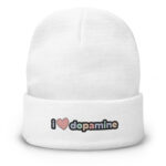 I Love Dopamine Embroidered Beanie