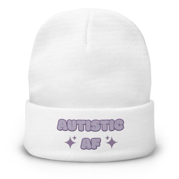 Autistic AF Embroidered Beanie