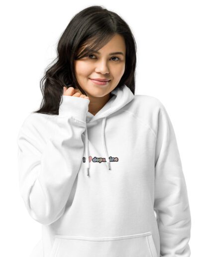 I Love Dopamine Unisex Eco Raglan Hoodie