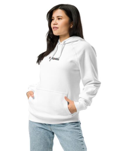 I Love Dopamine Unisex Eco Raglan Hoodie