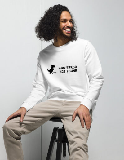 404 Error Not Found Unisex Organic Sweatshirt