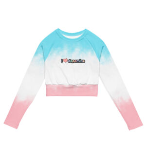 I Love Dopamine Recycled Long-sleeve Crop Top