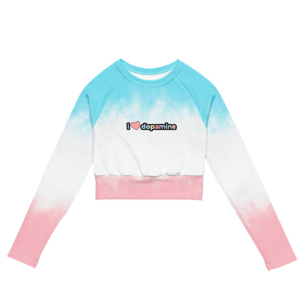 I Love Dopamine Recycled Long-sleeve Crop Top