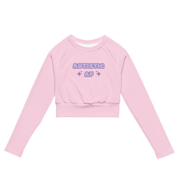 Autistic AF Recycled Long-sleeve Crop Top