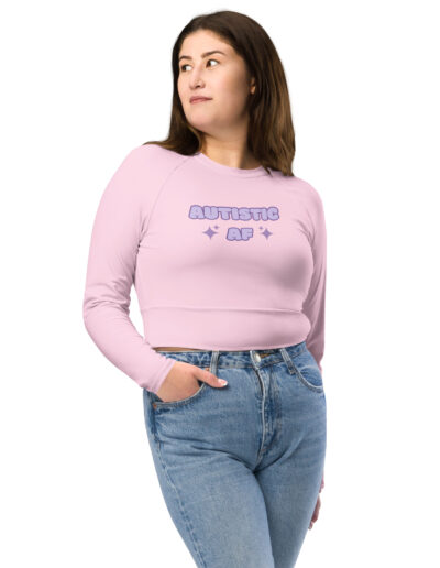 Autistic AF Recycled Long-sleeve Crop Top