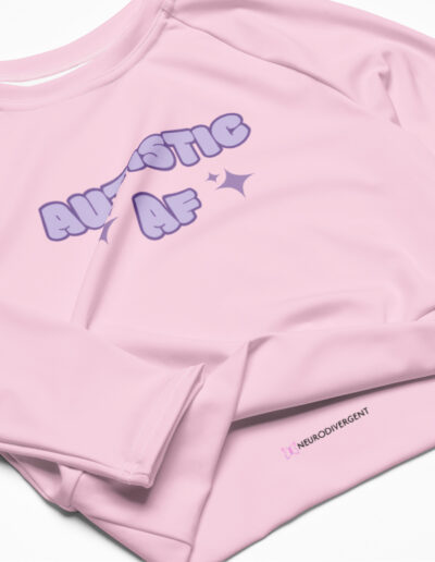 Autistic AF Recycled Long-sleeve Crop Top