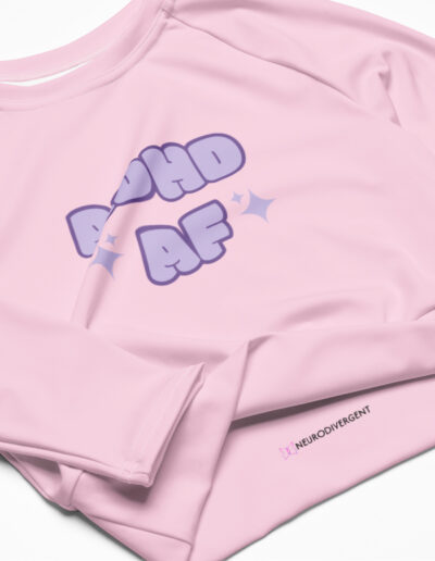 ADHD AF Recycled Long-sleeve Crop Top