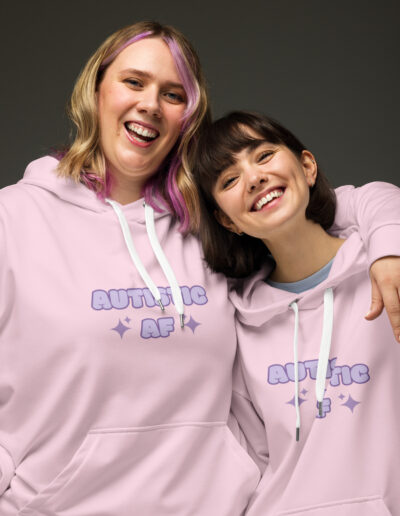 Autistic AF Pink Unisex Hoodie