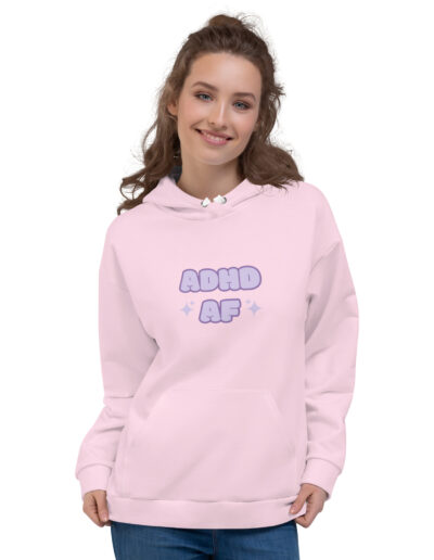 ADHD AF Pink Unisex Hoodie