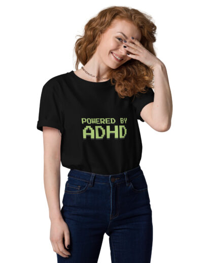 Powered By ADHD Unisex Organic Cotton T-shirt