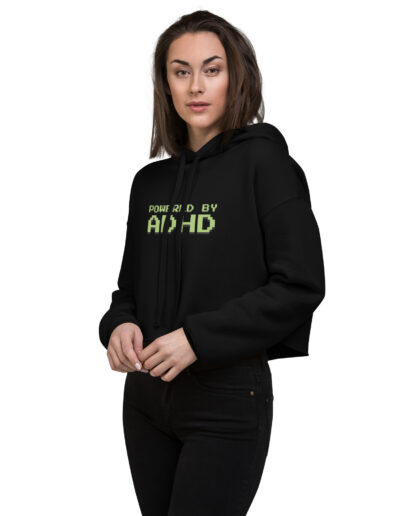 Powered By ADHD Crop Hoodie